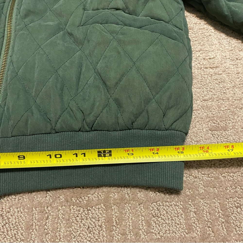 {Sage The Label} Green Quilted Bomber Jacket ~ Size XS - Picture 13 of 16